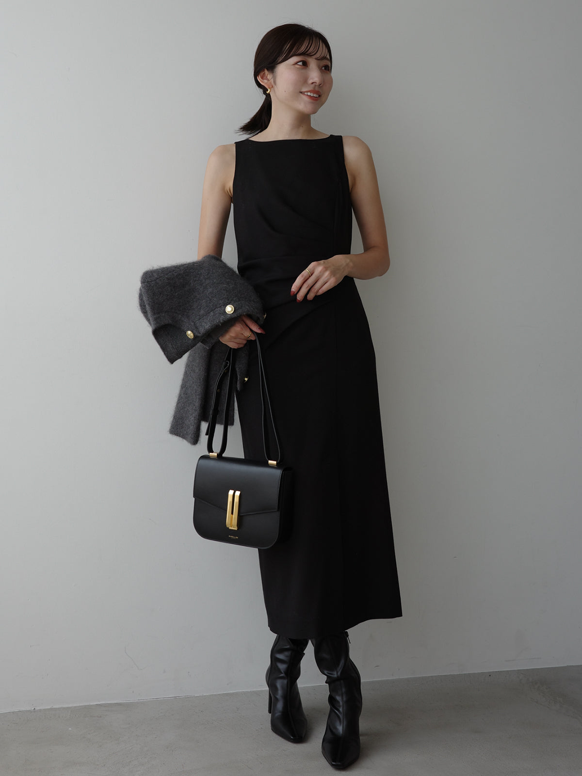 アシメタックナローワンピース