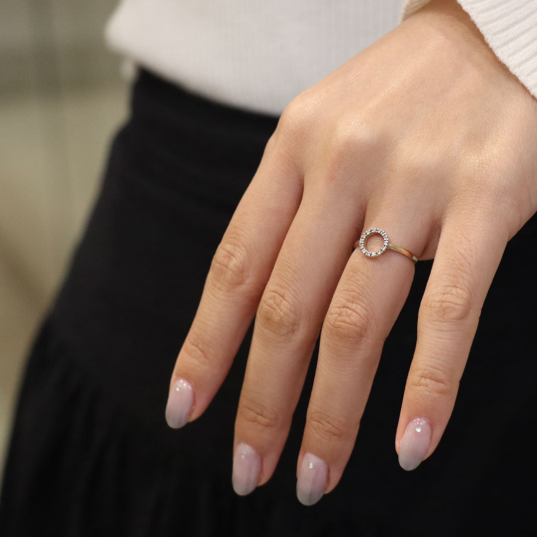 K10 ダイヤモンド サークル リング – anybelle