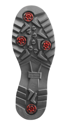 凍った地面でも滑りにくい鋼鉄スパイク！滑り止め防寒長靴