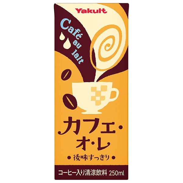 ヤクルト カフェ・オ・レ 250ml紙パック×24本入×(2ケース): 飲料 食品