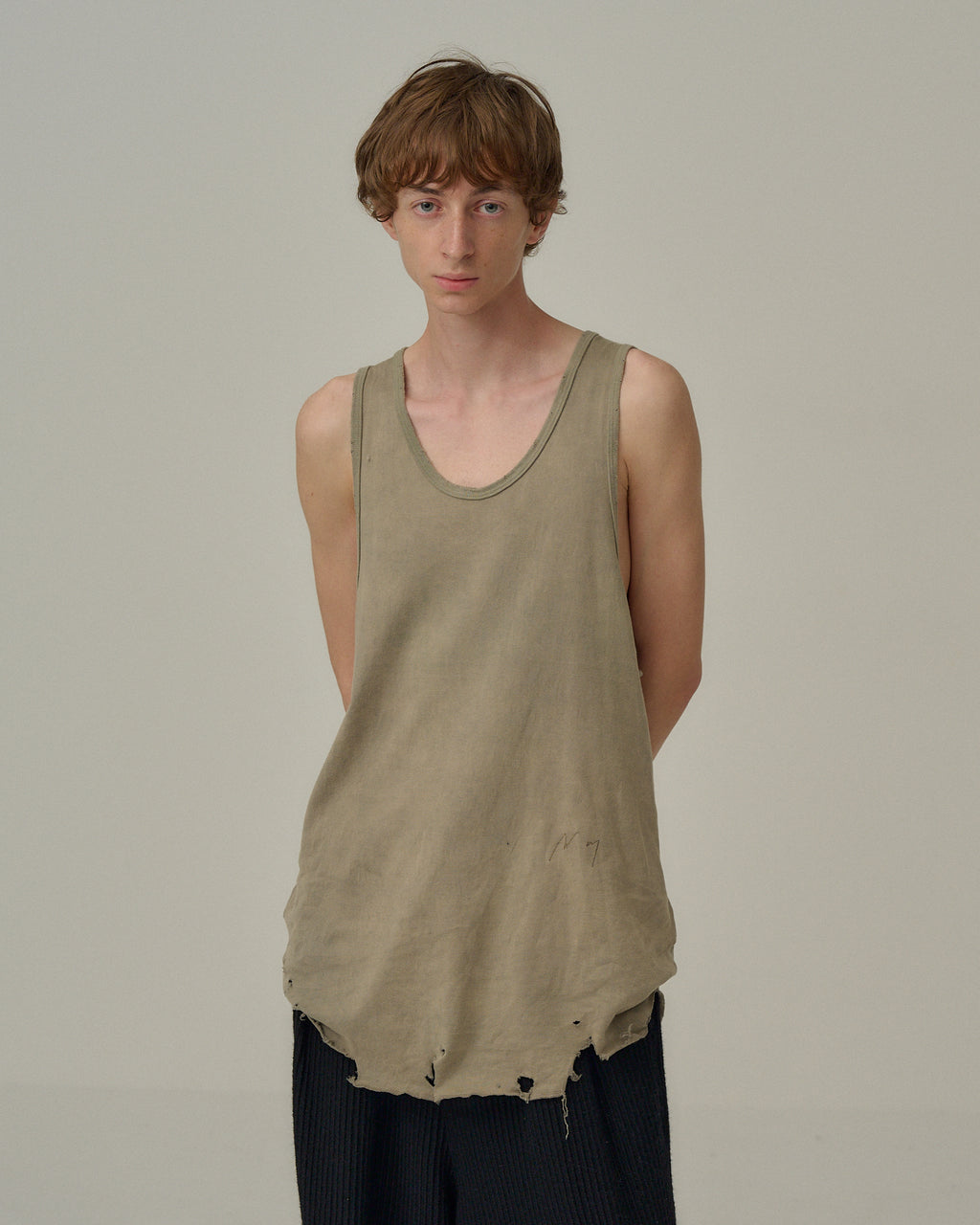 DAMAGE TANK TOP(GRAY) – ANCELLM