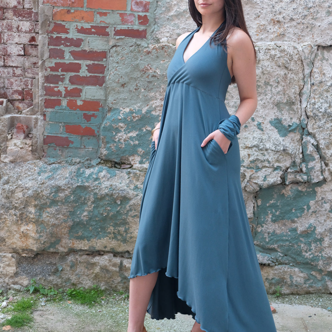 HARMONY vneck halter dress – SUGER