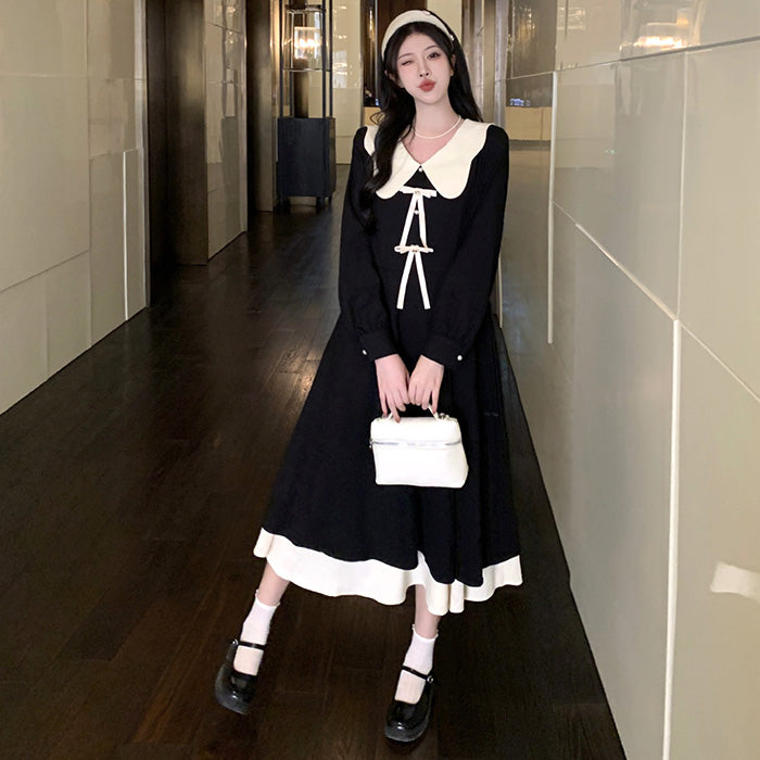 大きいサイズ レディース｜クラシカルリボンカラードール・ワンピース