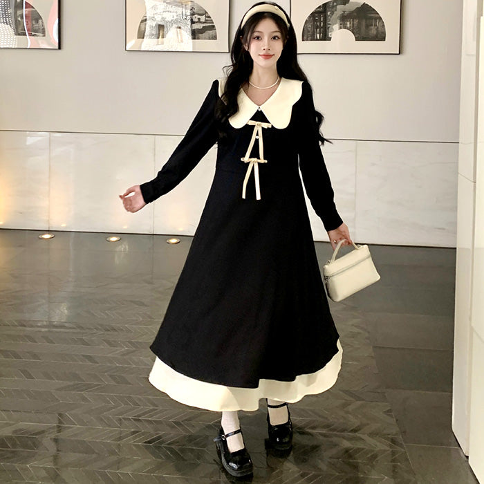 大きいサイズ レディース｜クラシカルリボンカラードール・ワンピース