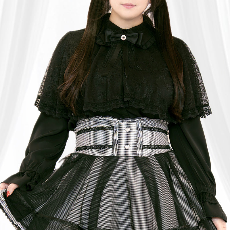 大きいサイズ レディース｜メロウナイト・地雷ブラックレースケープ