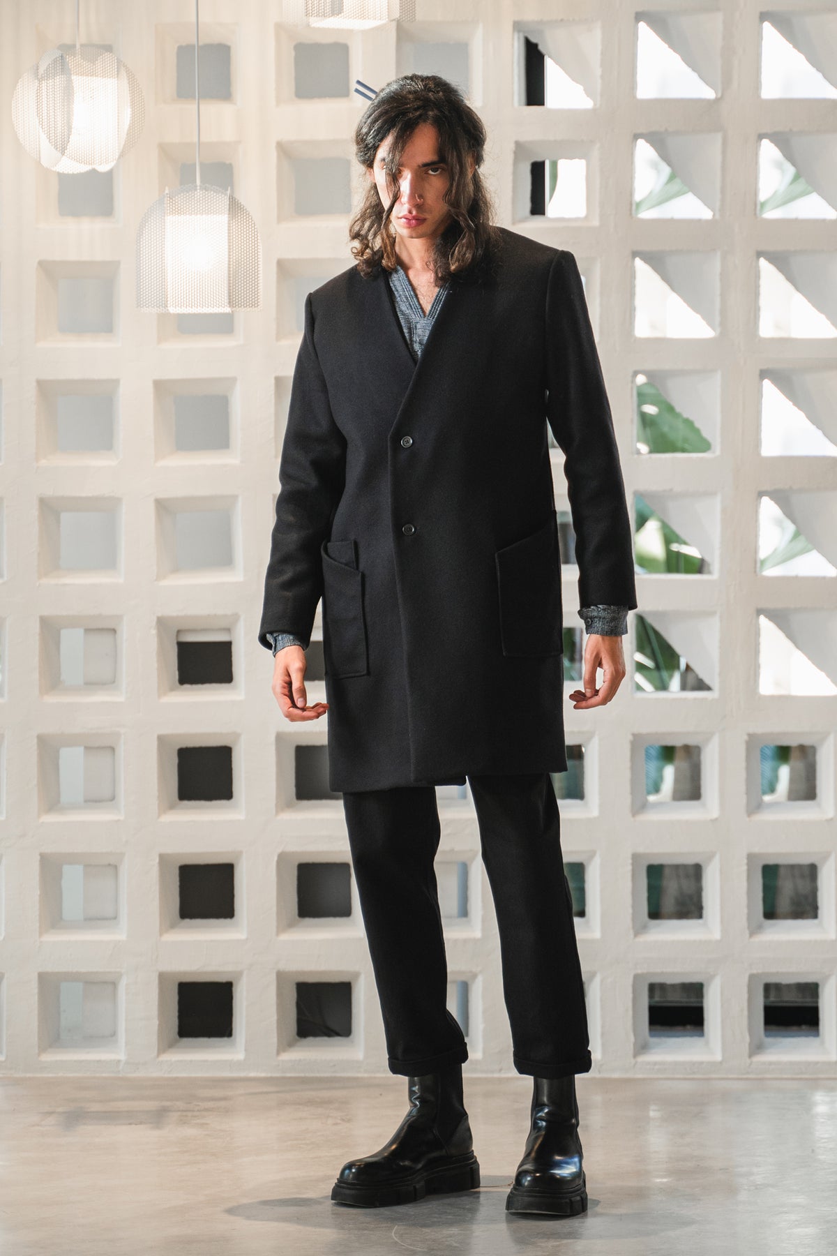 Collarless coat – ANISSA AIDA