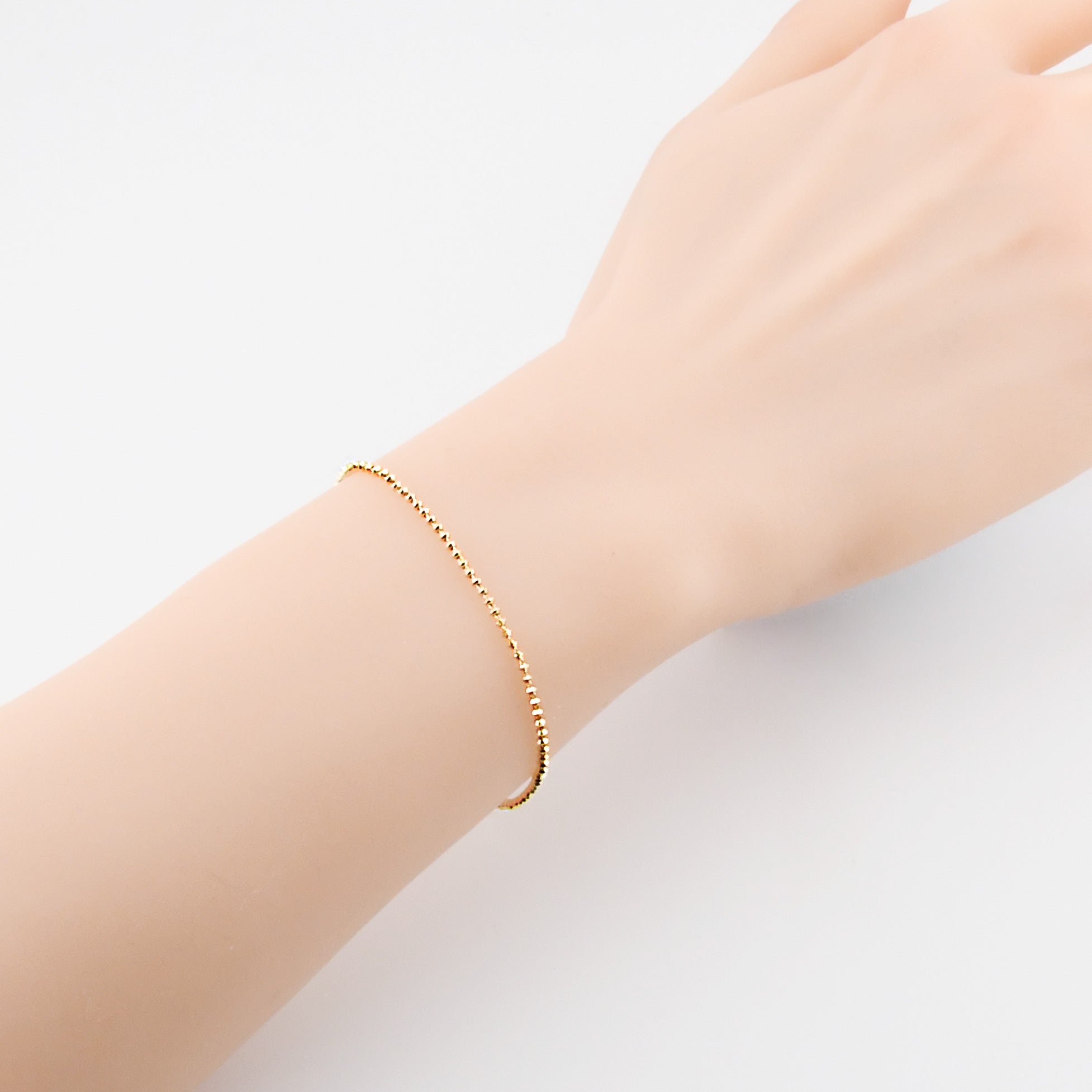 K18YG ブレスレット イエローゴールド チェーン 17cm