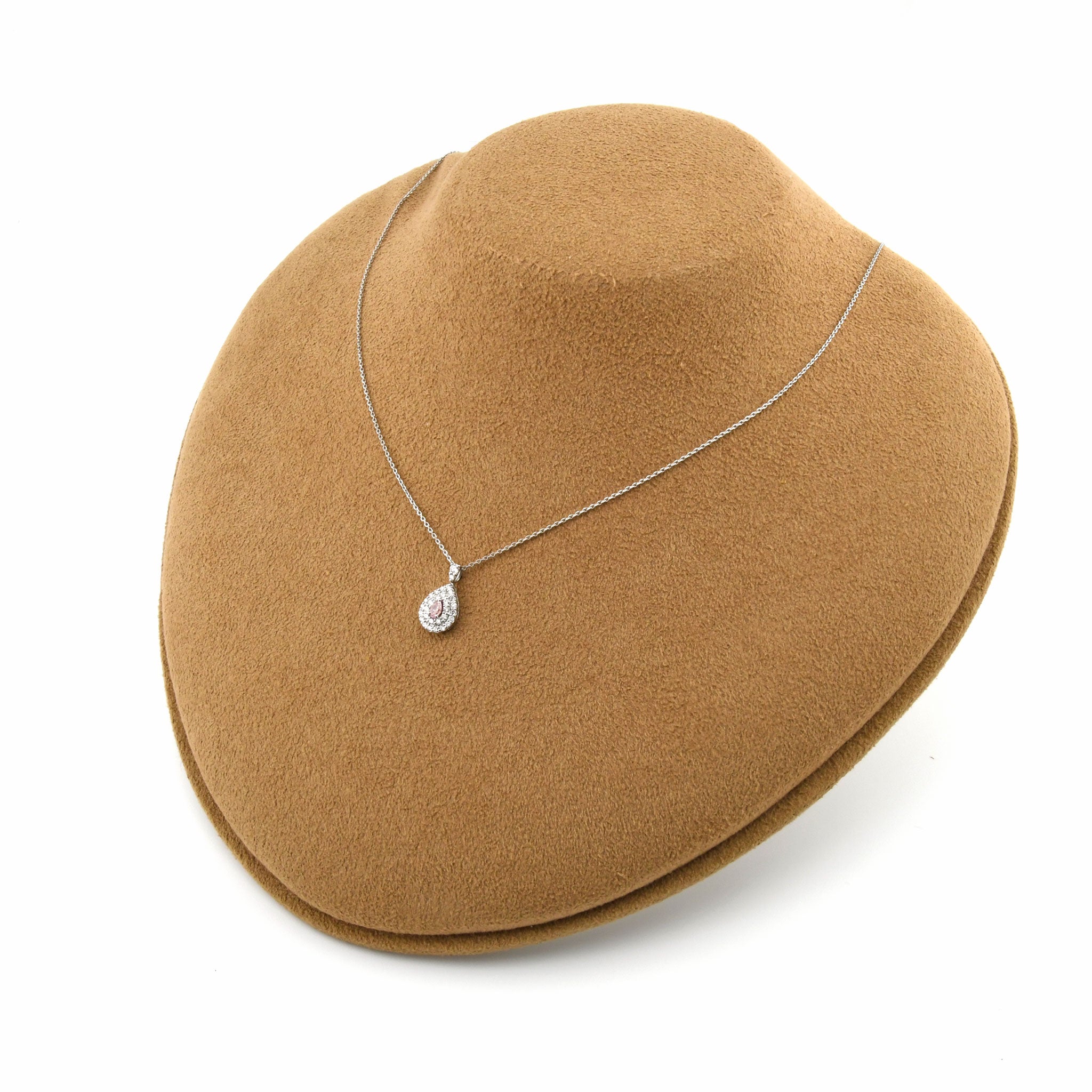 ピンクダイヤネックレス 天然 FANCY DEEP PINK ダイヤ Pt950 1点もの