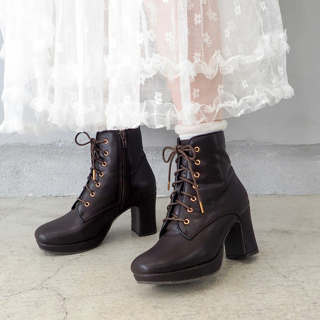 厚底レースアップブーツ（BY_8700153） | あしながおじさん / cavacava