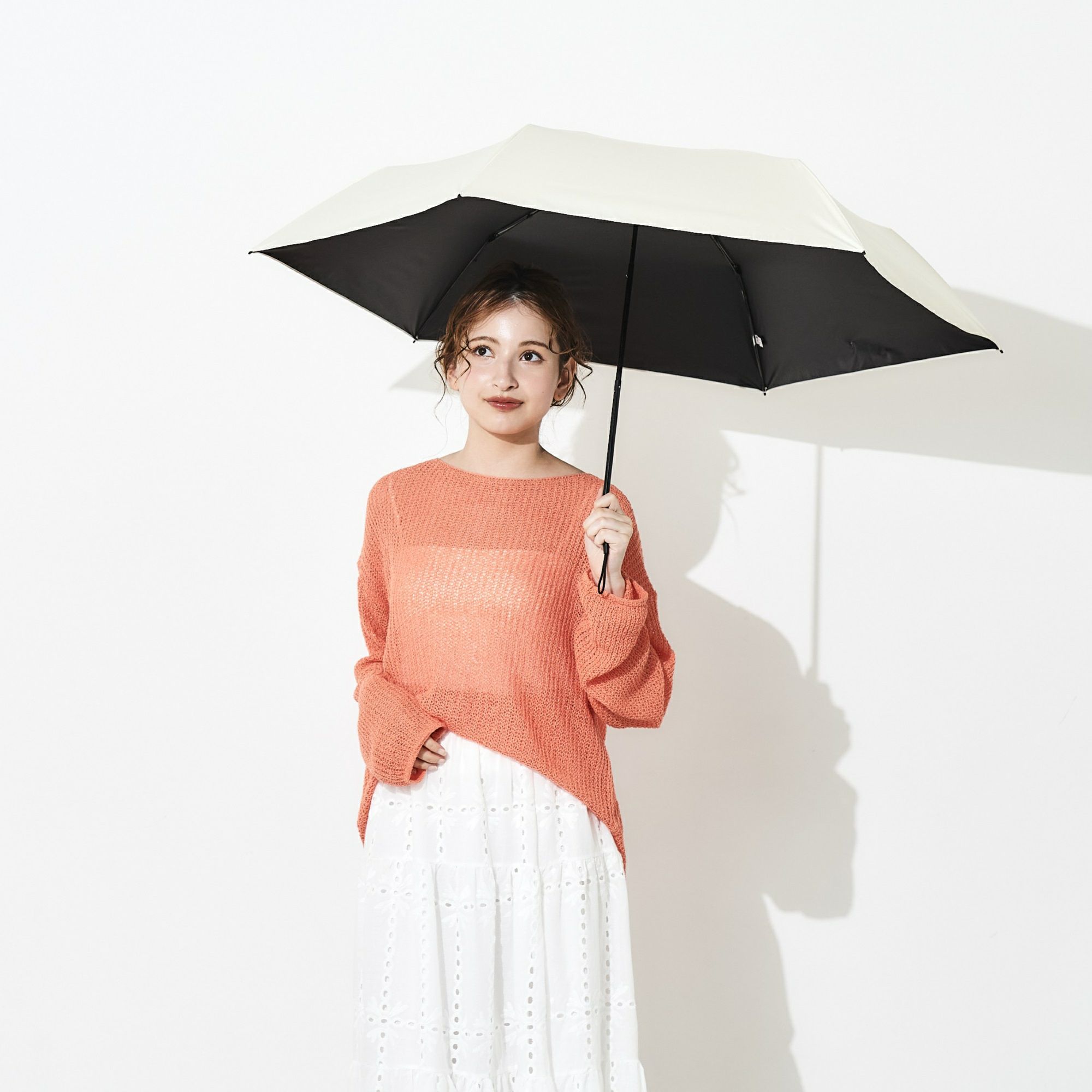 日傘 無地 《ALL IN UMBRELLA》 ユニセックス 晴雨兼用 折りたたみ傘