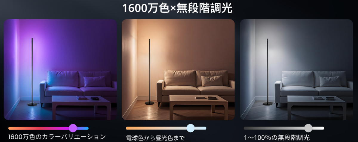 これは雰囲気づくりが楽しい。26種類のシーン設定対応のSwitchBot