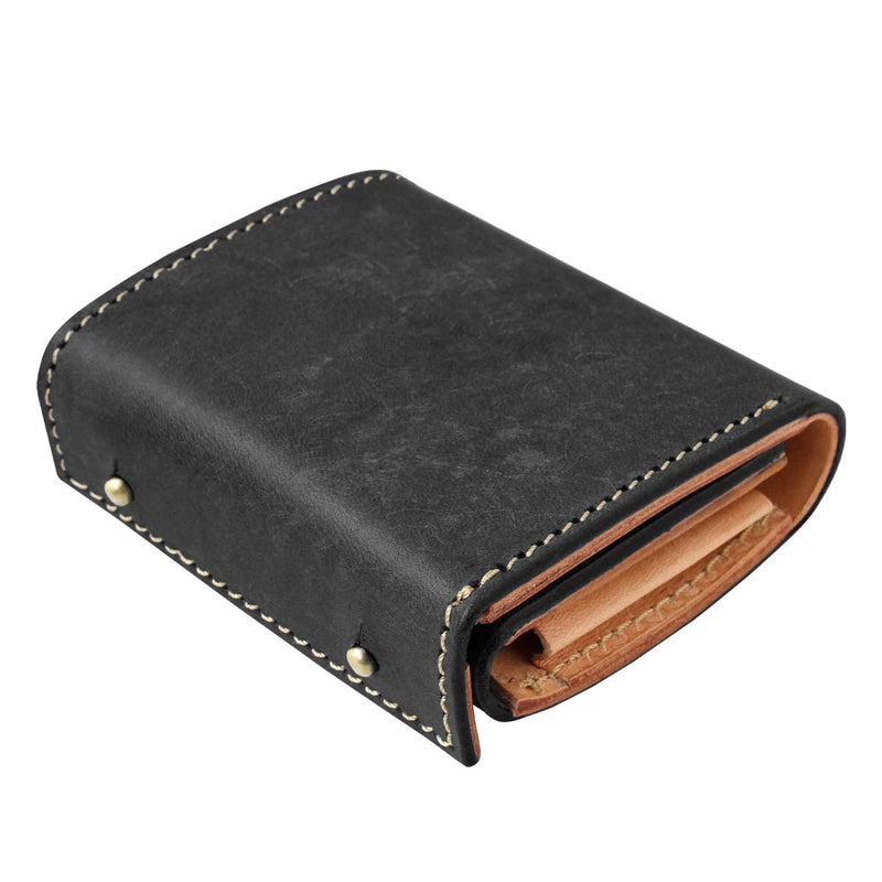 DAYSART 本革 BOX型 ウォレット コンパクト財布 2つ折り イタリアン