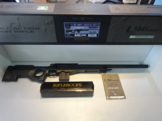 ◇東京マルイ L96 AWS ブラックストック エアライフル スコープ付き