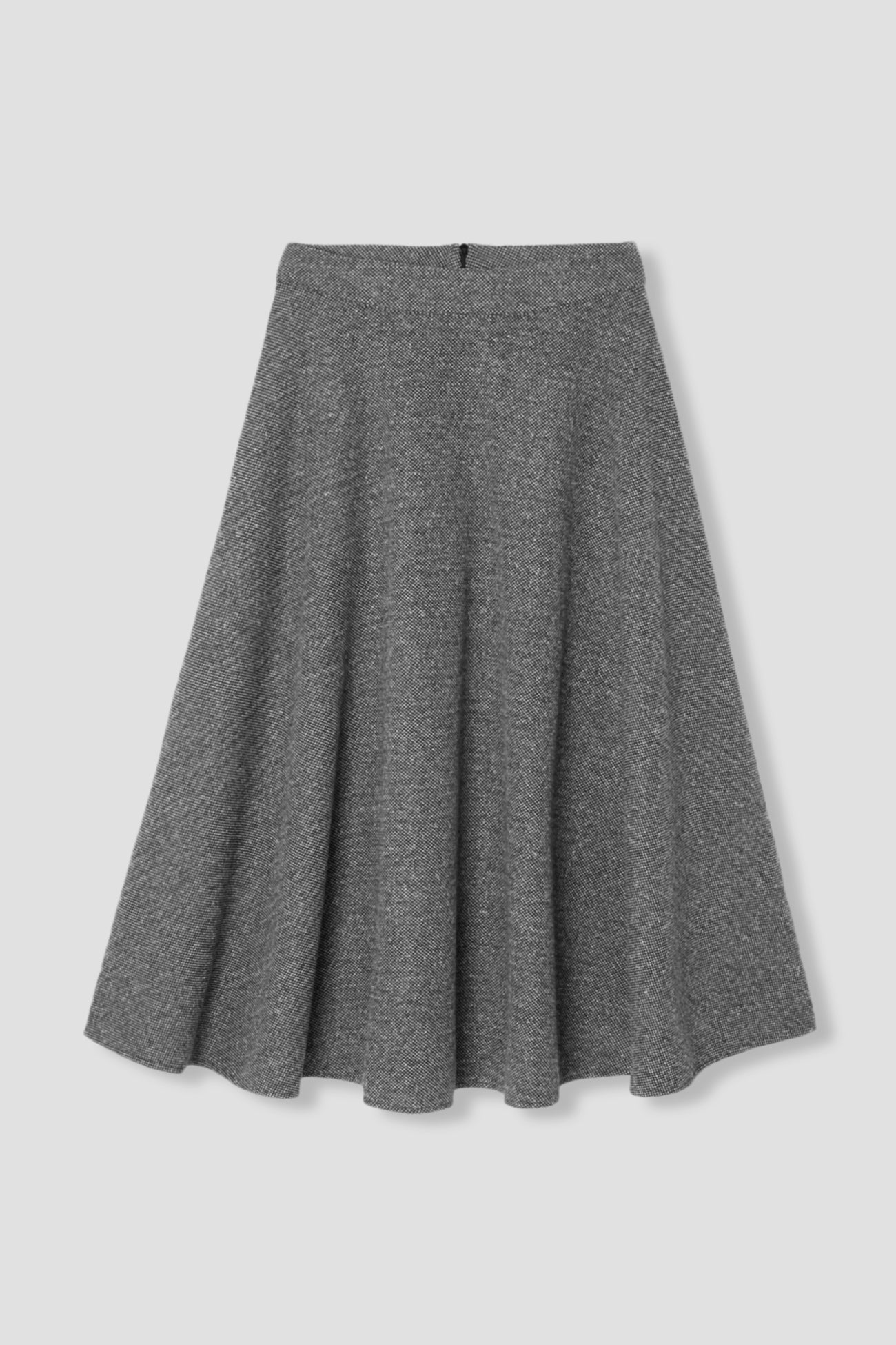 Flared tweed skirt - Dark grey