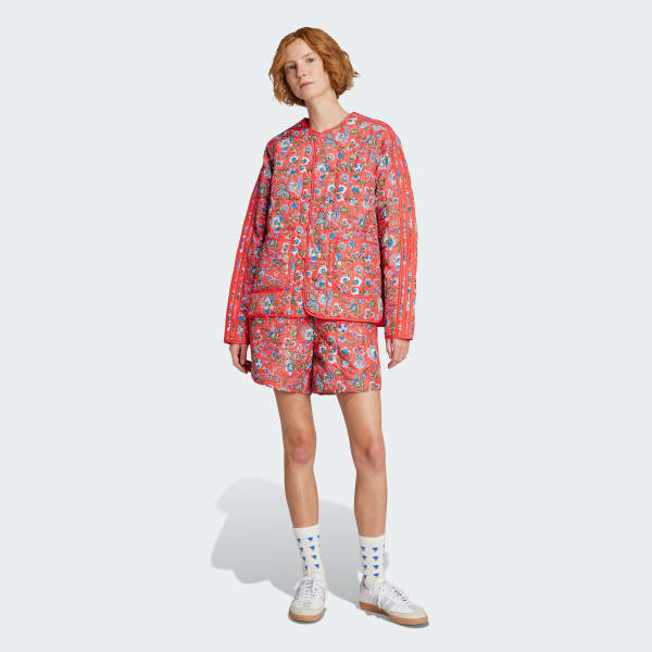 adidas Originals x Liberty London Quilted Jacket - Red | Free