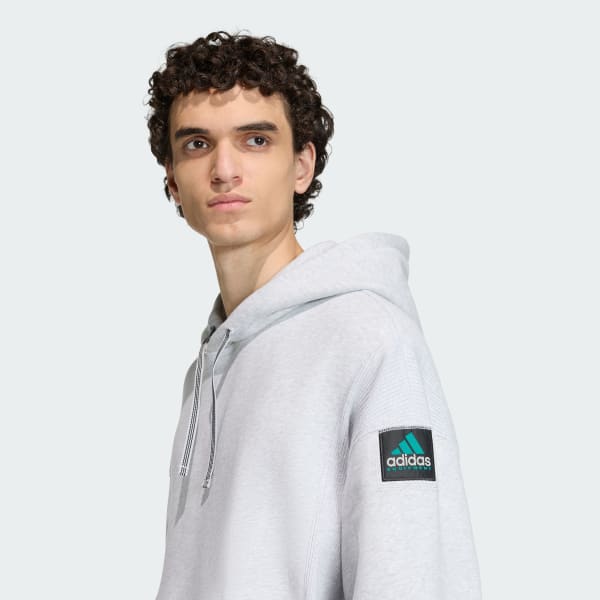 アディダス アディダスエキップメントリブ仕上げパーカー - グレー