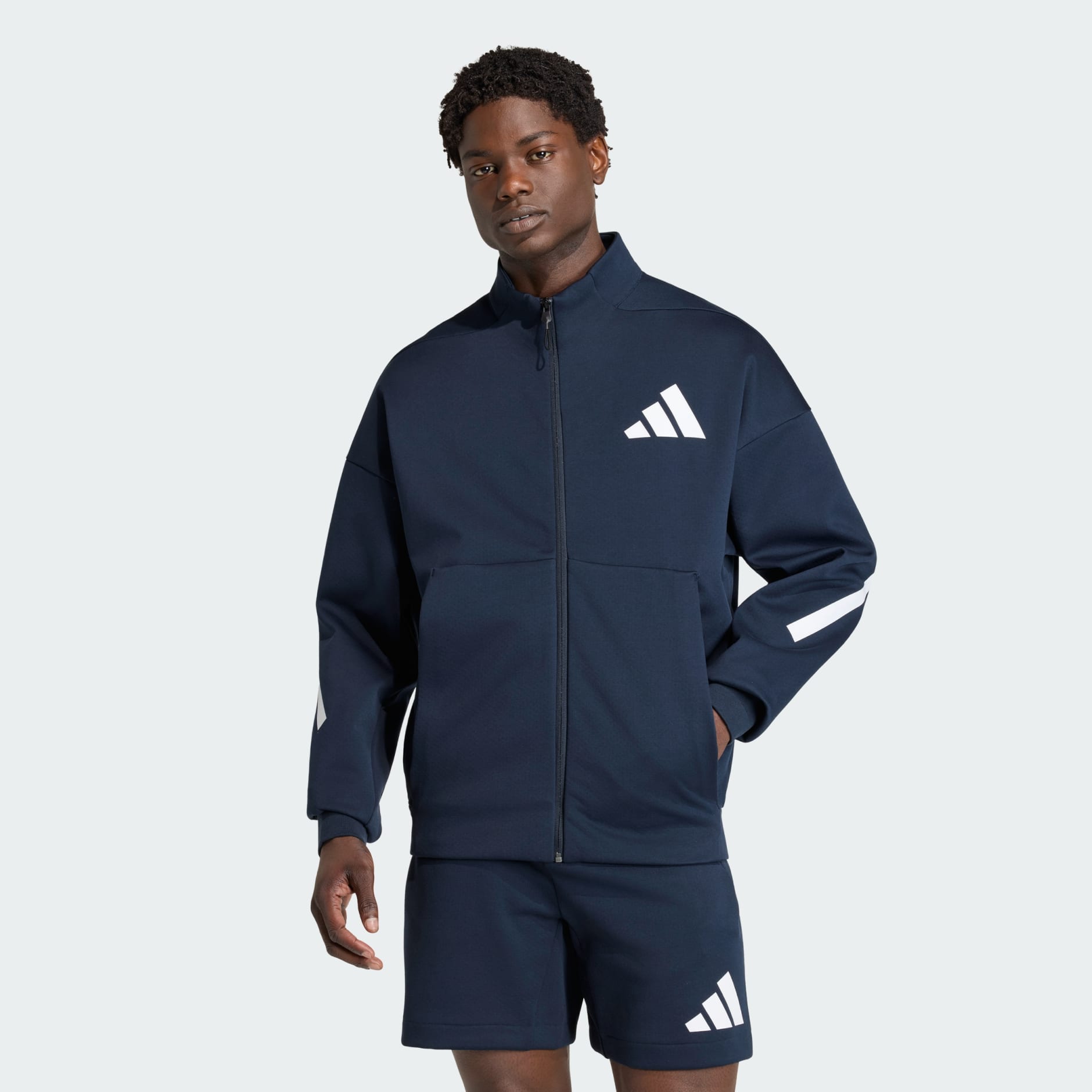 Clothing - adidas Z.N.E. Track Top - Blue | adidas Qatar