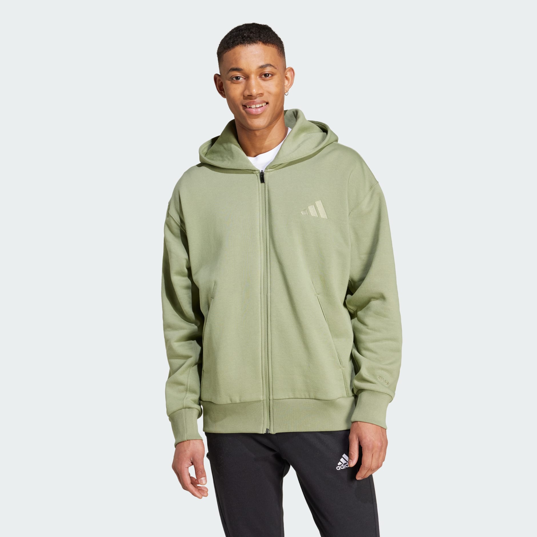 Clothing - ALL SZN Fleece Full-Zip Hoodie - Green | adidas Oman