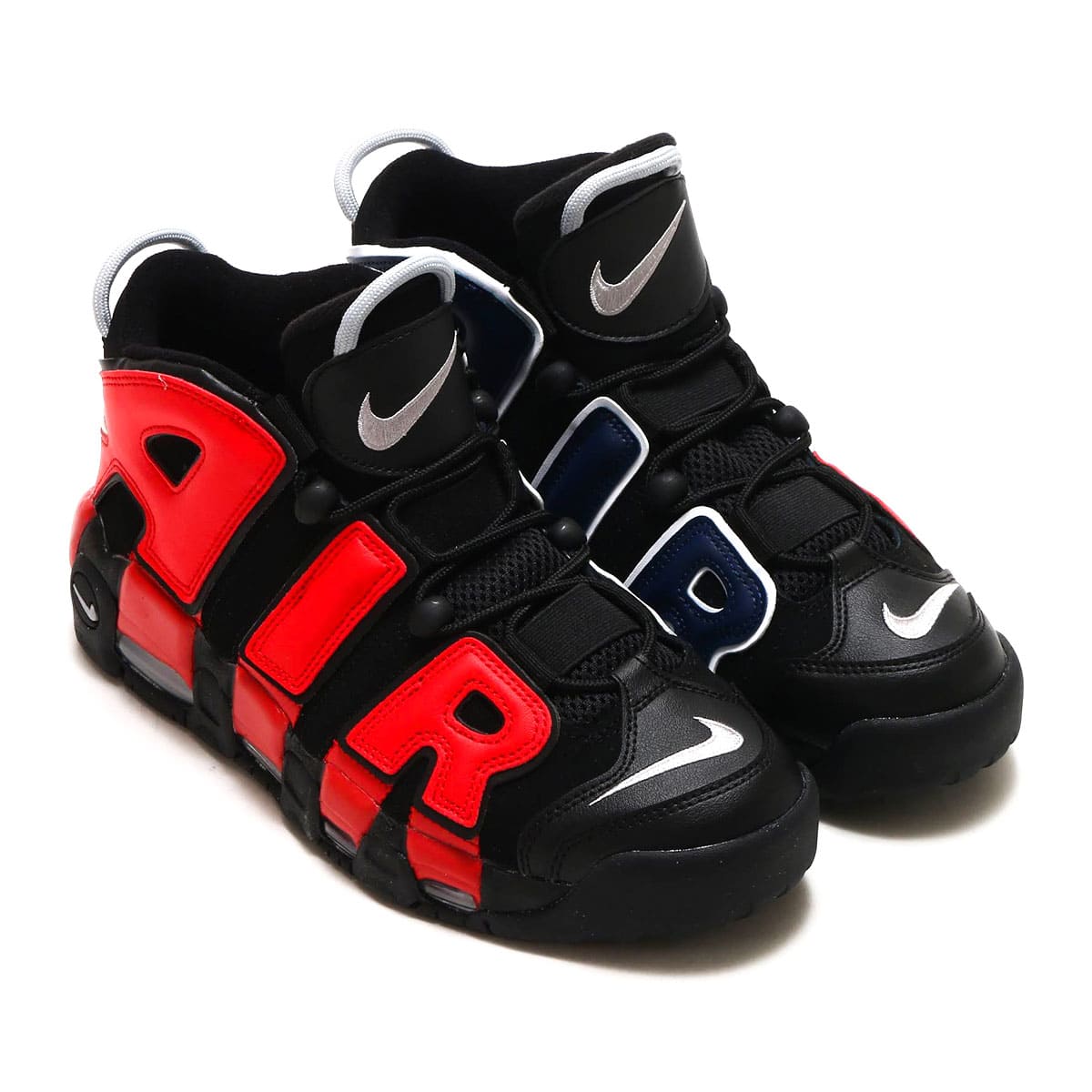 NIKE AIR MORE UPTEMPO '96 BLACK/UNIVERSITY RED-MIDNIGHT NAVY-WHITE