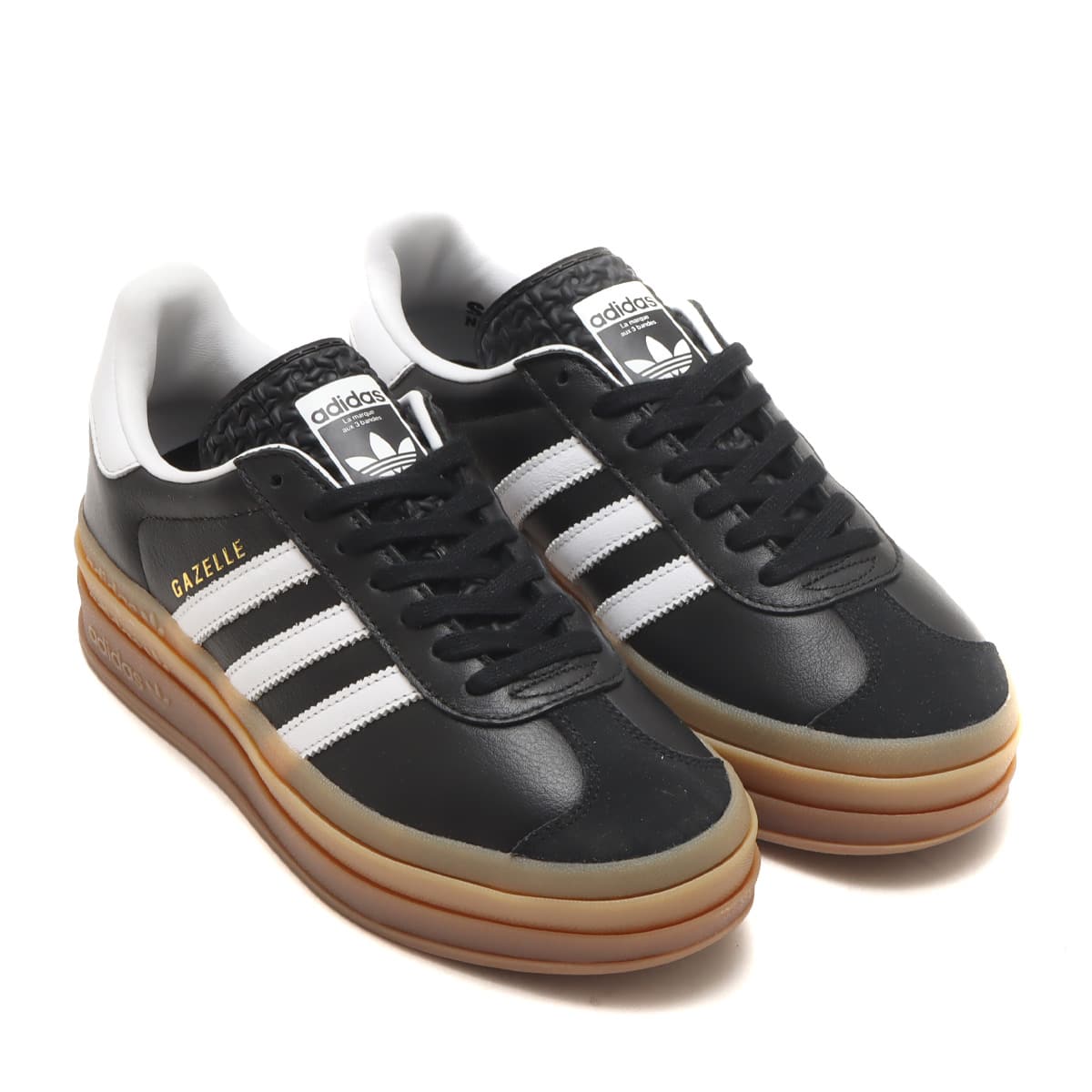 adidas GAZELLE BOLD atmos COREBLACK/FOOTWEAR WHITE/GOLDMETALLIC