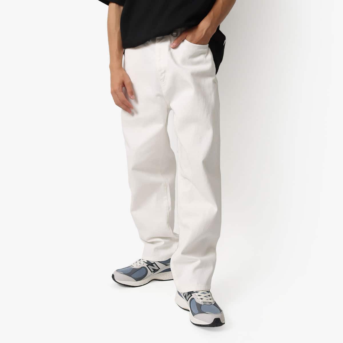 atmos Baggy Tapered Denim Pants WHITE（アトモス バギー デニム