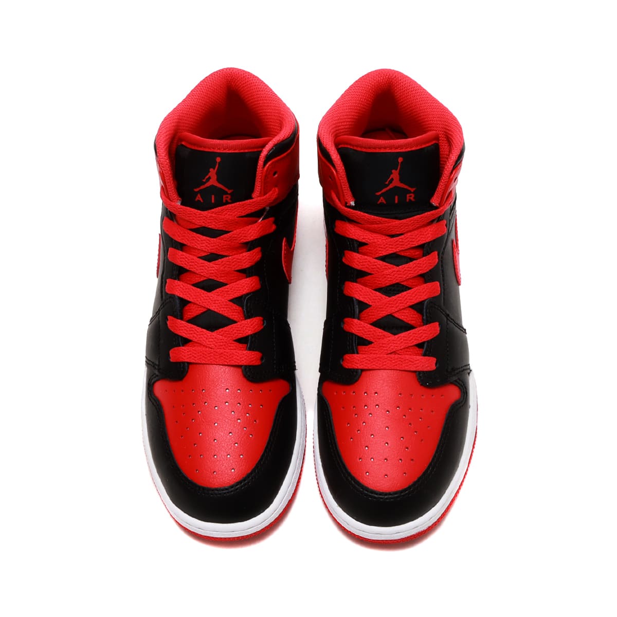 JORDAN BRAND AIR JORDAN 1 MID GS BLACK/FIRE RED-WHITE 23SU-I
