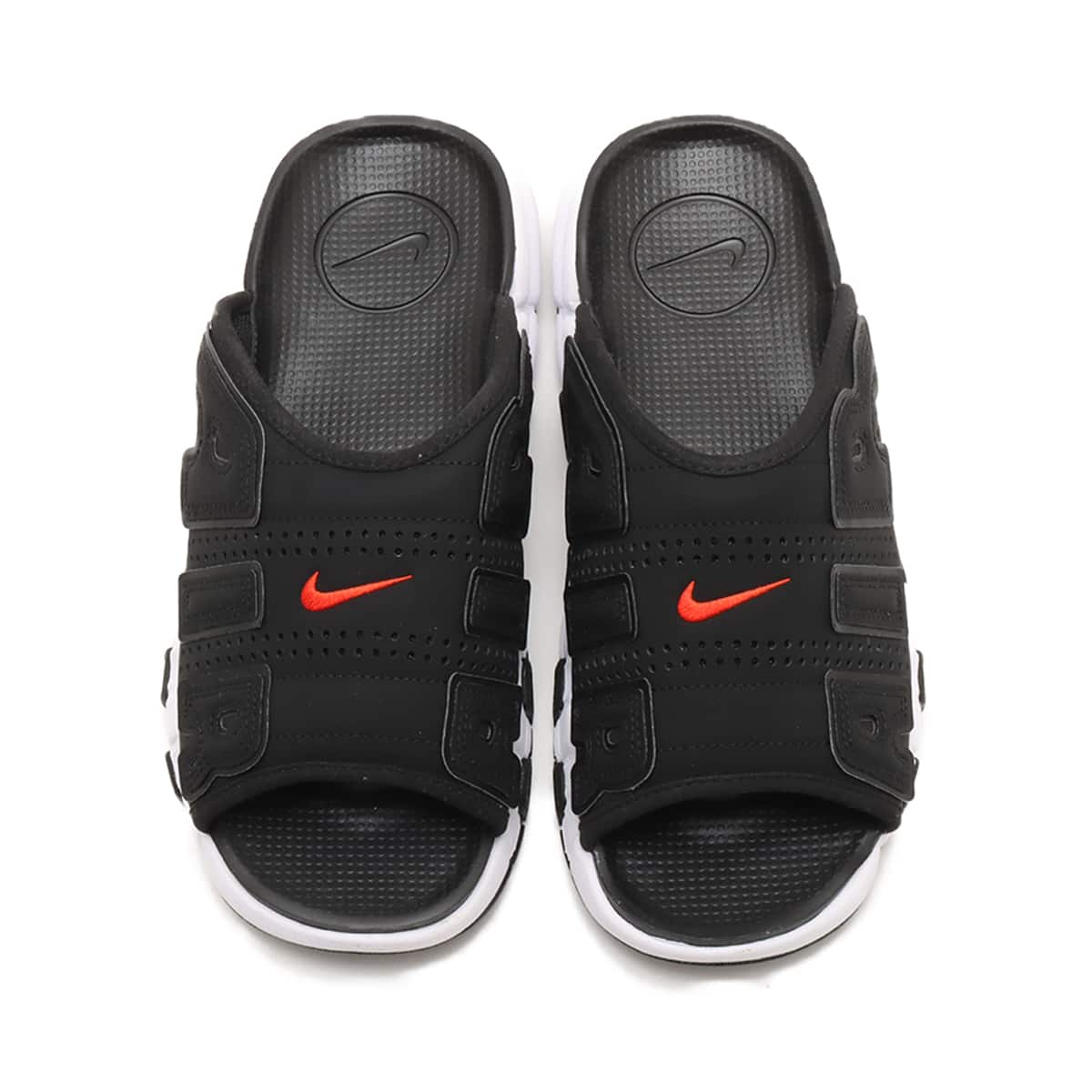 NIKE AIR MORE UPTEMPO SLIDE BLACK/WHITE-BLACK-CLEAR 24SP-I（ナイキ
