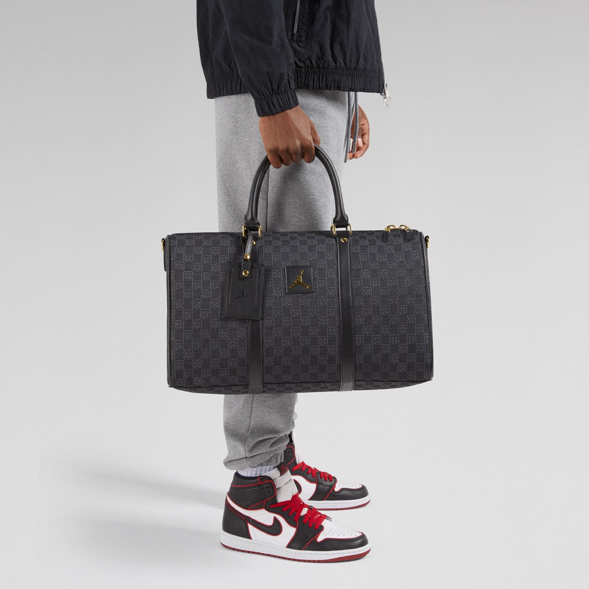 JORDAN BRAND MONOGRAM DUFFLE BAG BLACK 23HO-S（ジョーダン ブランド