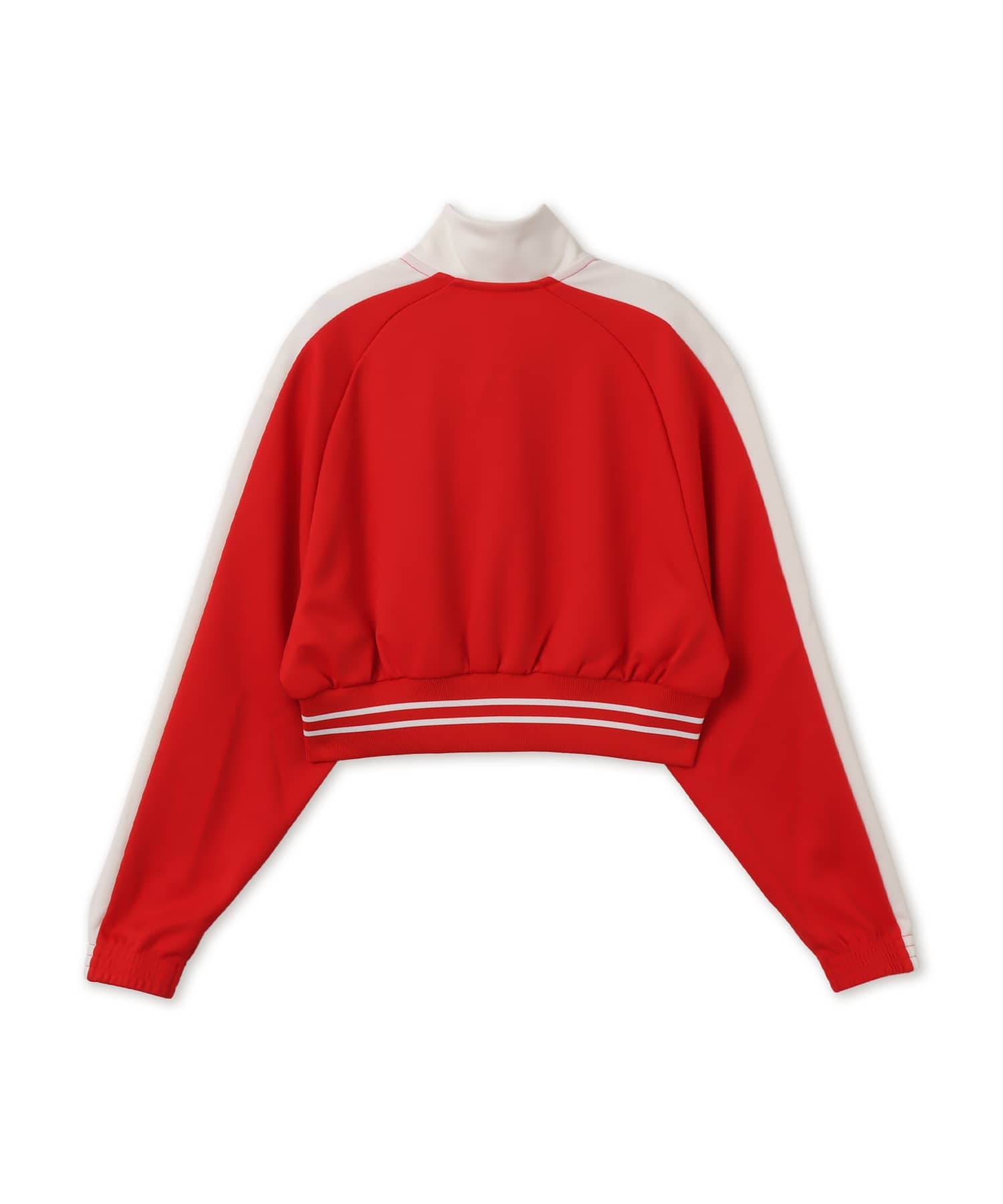 PUMA T7 PIQUE RELAXED CROPPED TRACK JACKET FOR ALL TIME RED