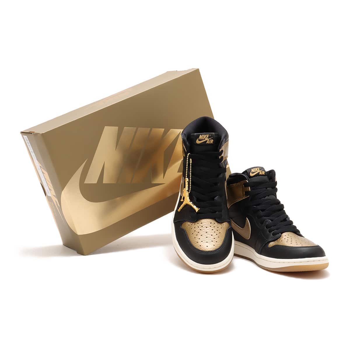 JORDAN BRAND AIR JORDAN 1 RETRO HIGH OG BLACK/METALLIC GOLD-SAIL