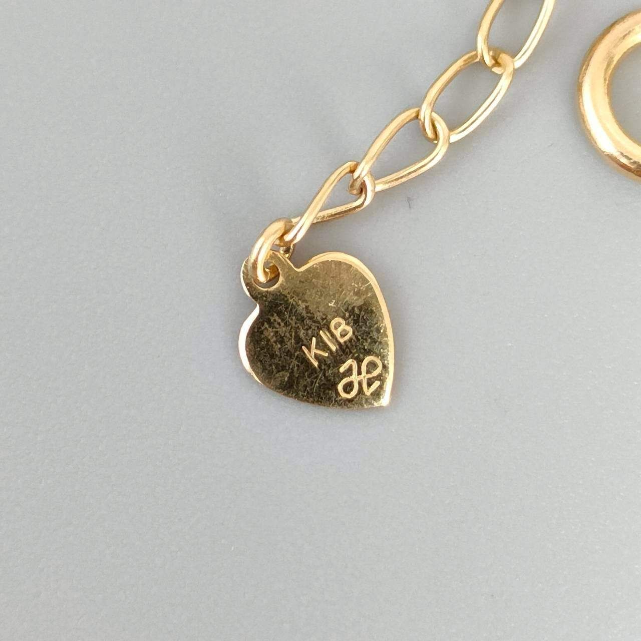 18金 K18 ジュエリーマキ 2連デザインブレスレット レディース 3.53g