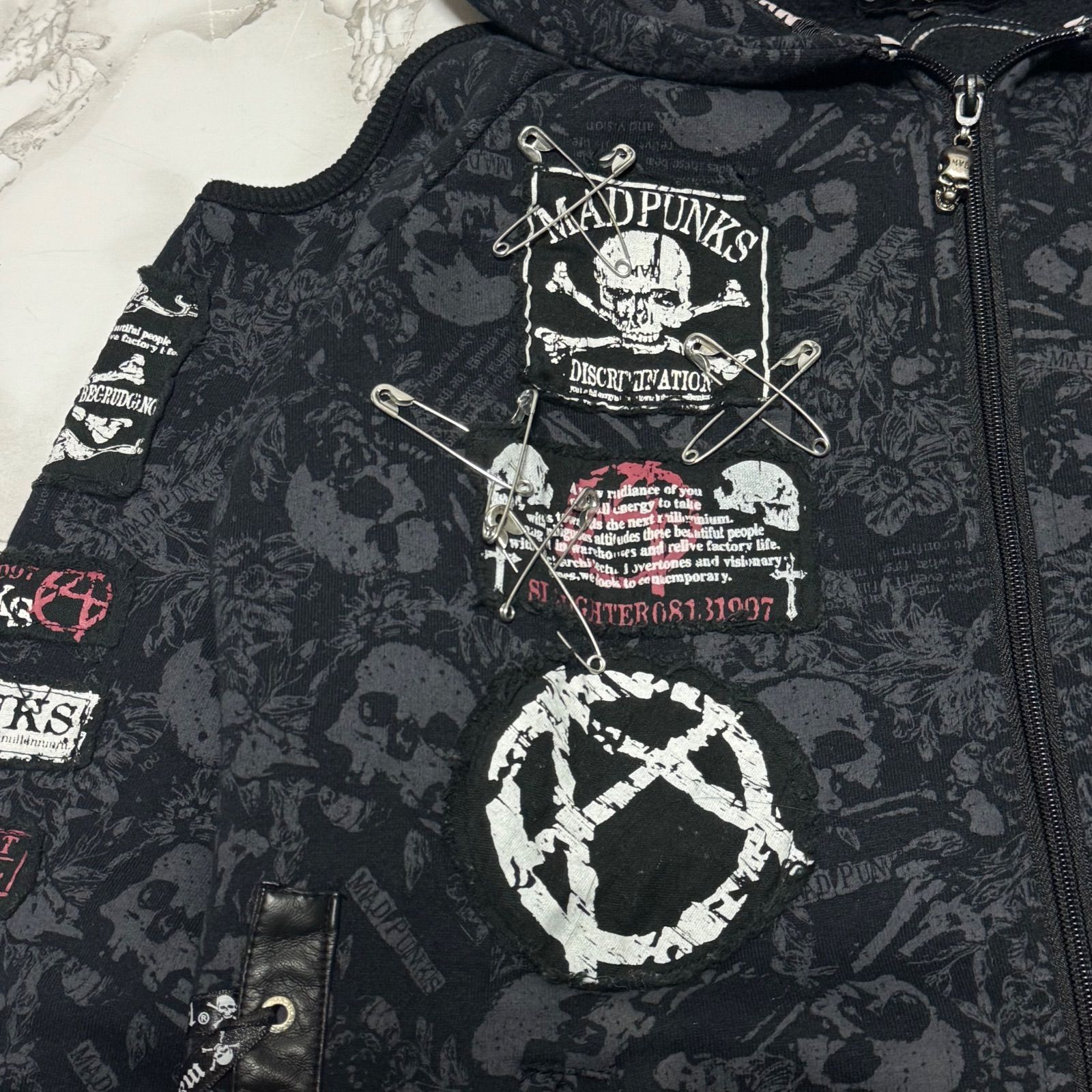 MAD GIRL mad punks ウサ耳パーカー Y2K スカル ベルト - メルカリ