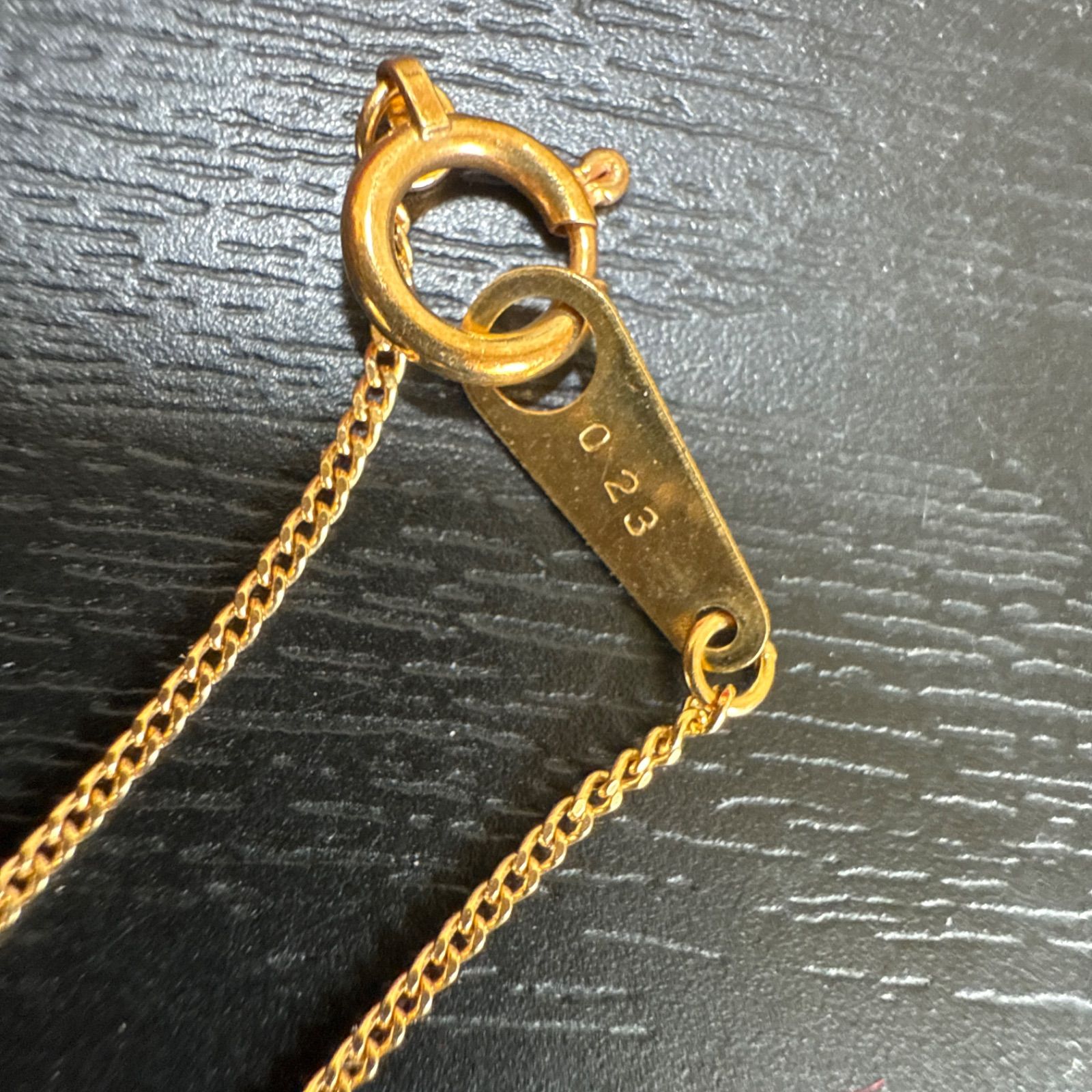 ジュエリーマキK18YG天然ダイヤモンド0.23ctネックレス ケース付き