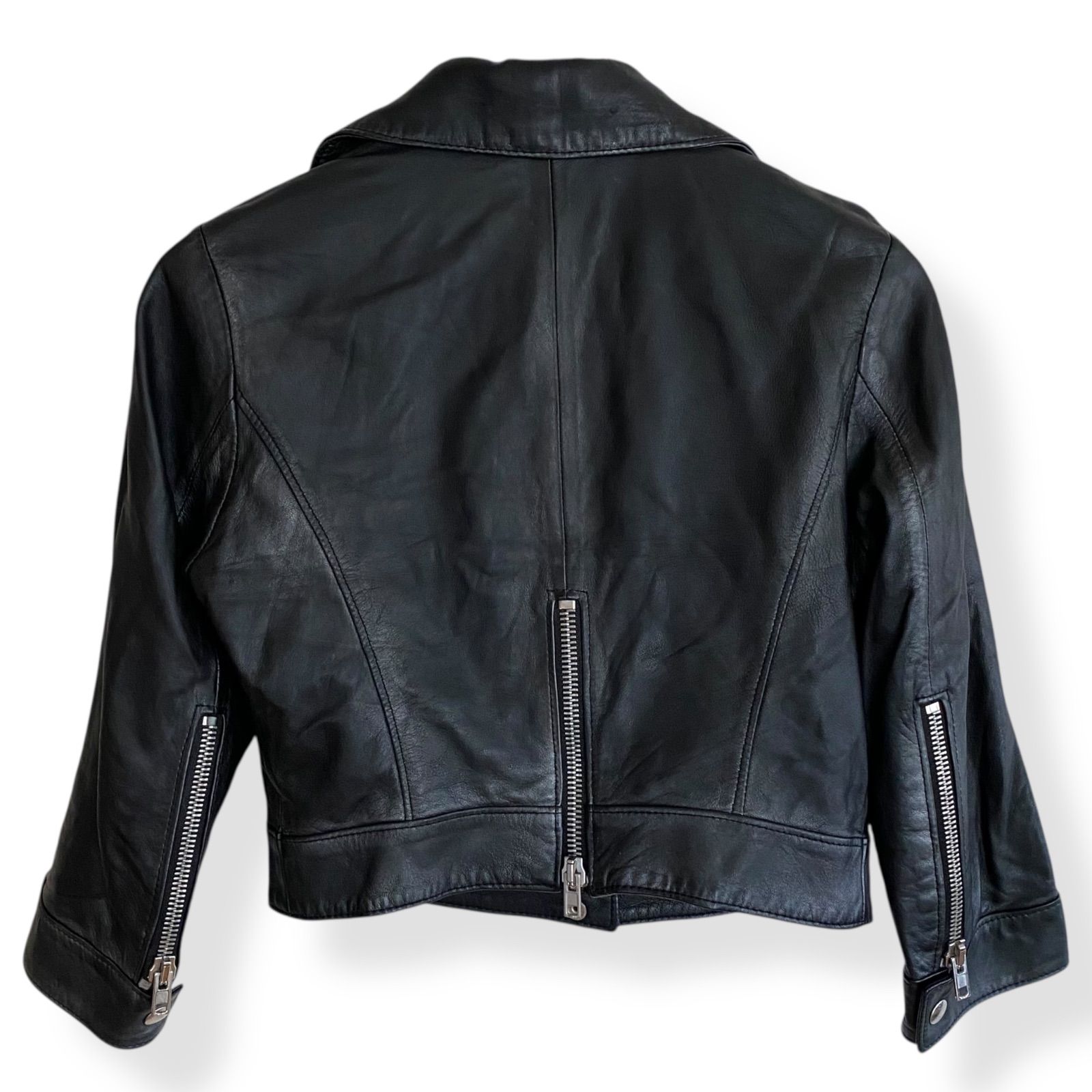 スワード Sword ラムレザー ライダースジャケット 42 ブラック