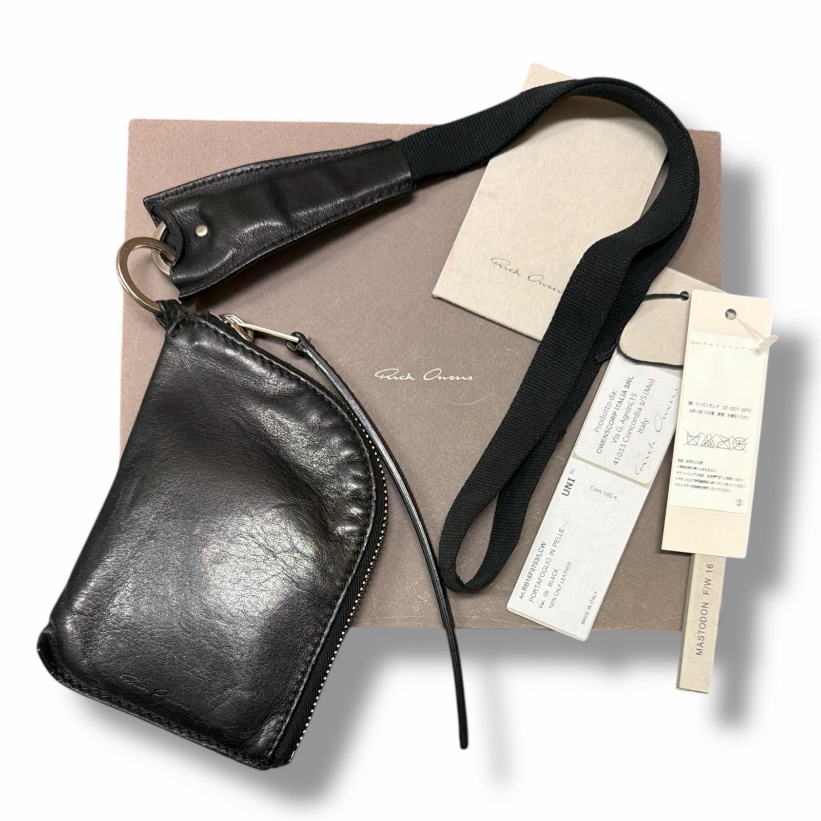 国内正規 Rick Owens 16AW Neck Wallet ネックウォレット 財布 リック