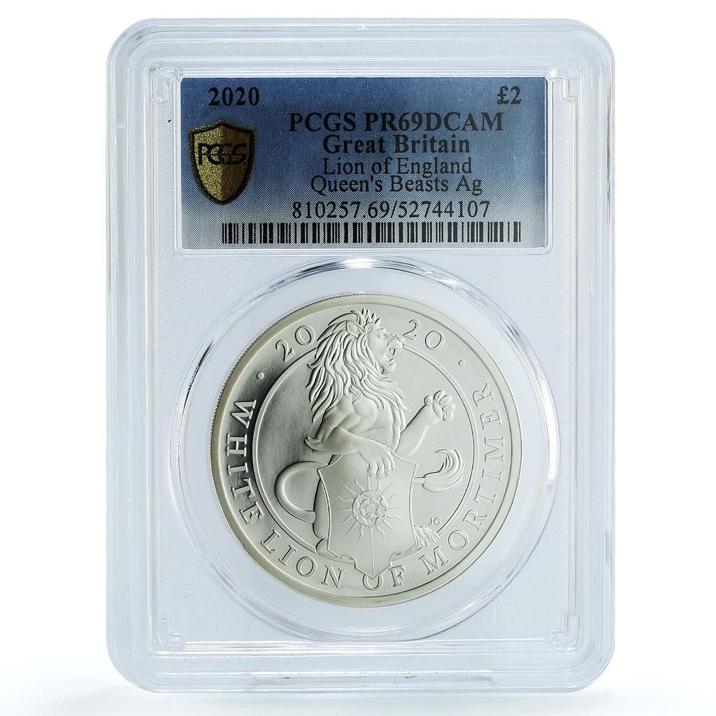 ホワイトライオンオブモーティマー 2oz 銀貨 2020年 2020 Lion Of