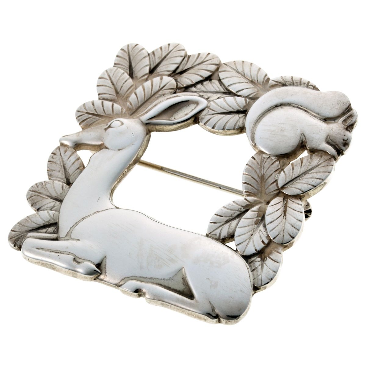 シルバーブローチ 318・鹿・リス GEORG JENSEN シルバーブローチ 318