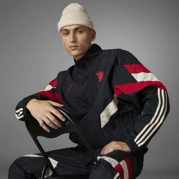 Adidas アディダス Manchester United Originals Track Top Black Red