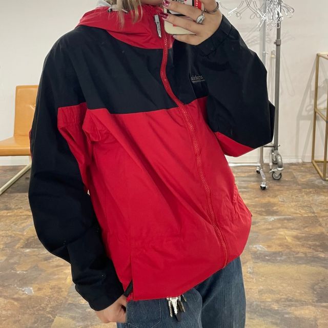 Columbia 90sナイロンジャケットドローコードダブルジップテック系好配色