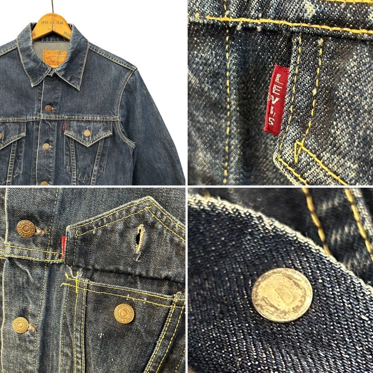 60s ビンテージ LEVI'S 557 Big E デニム ジャケット サイズ42 3rd