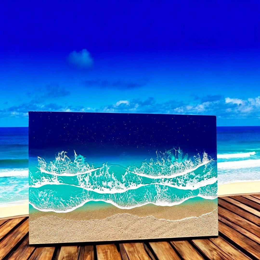 3 waveオーシャンレジン パネル NO14 3 waveオーシャンレジン パネル