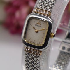 美品 SEIKO セイコー エクセリーヌ 2E20-7460 クォーツ 12Pダイヤ