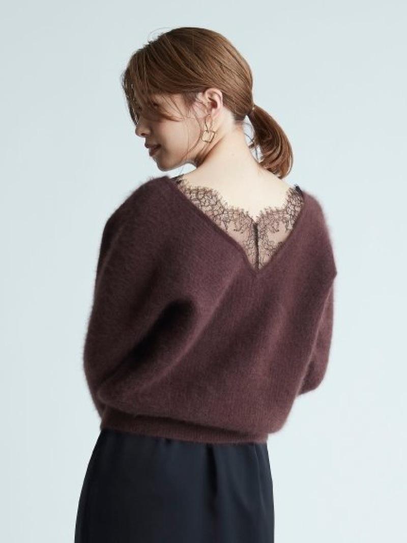 FRAY I.D(フレイ アイディー)の「レーストリムラクーンニット」 - PARTE