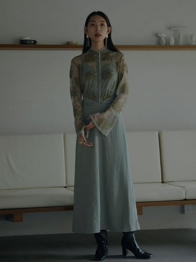 Ameri VINTAGE(アメリヴィンテージ)の「FLOWER LACE DRESS」 - PARTE