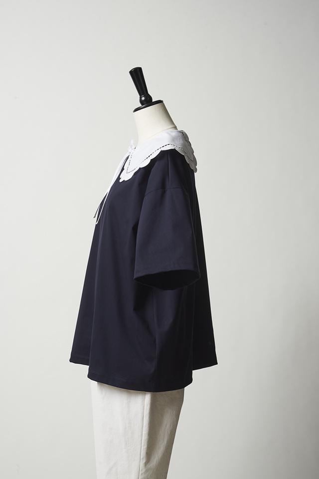 yori(ヨリ)の「スカラップカラーカットソー【2021SP】2月上旬入荷