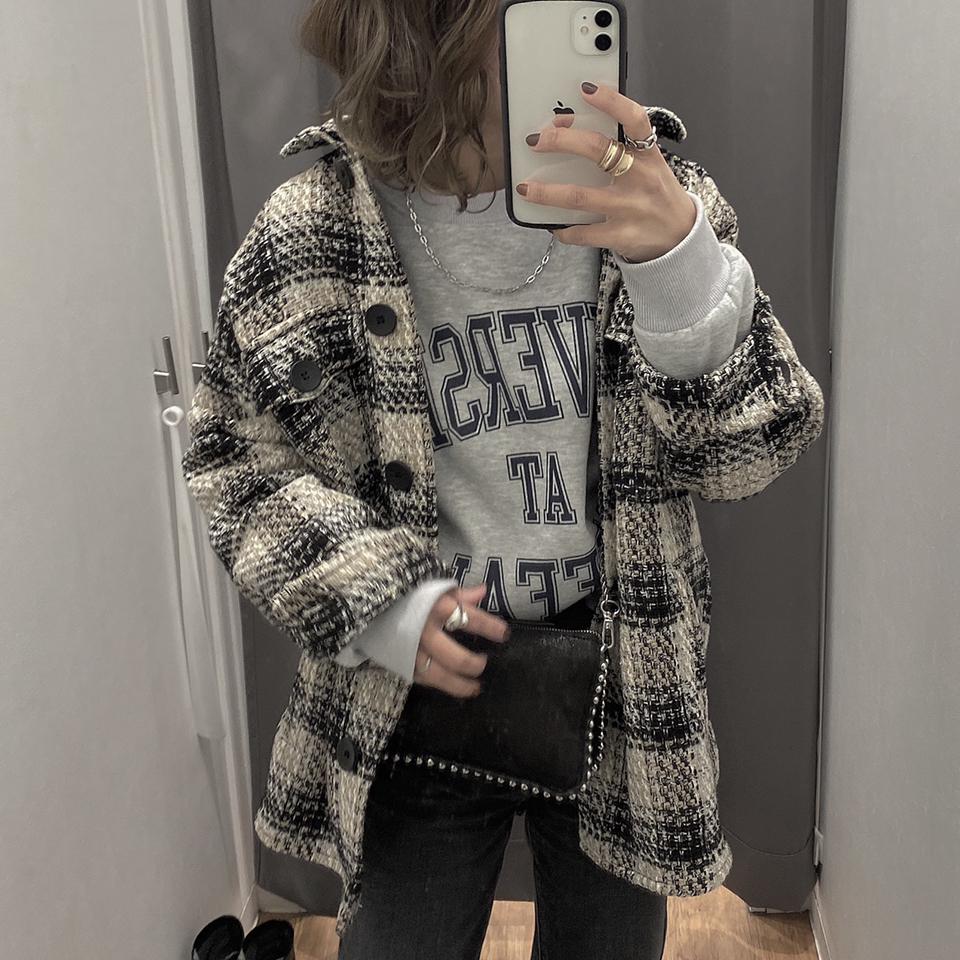 LV8aIhaLK / ZARA(ザラ)の「テクスチャー入りチェック柄シャツ