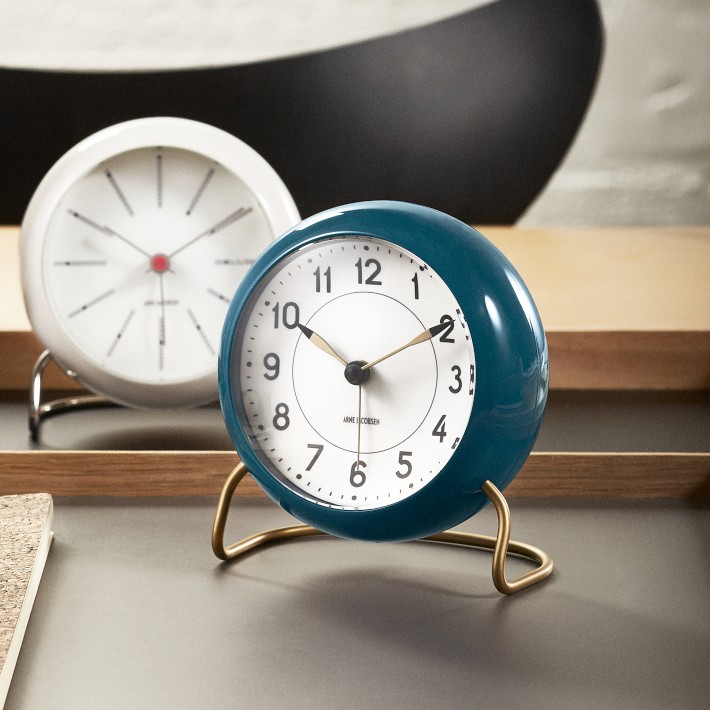 Arne Jacobsen Table Clock, Brass Alarm | Williams Sonoma