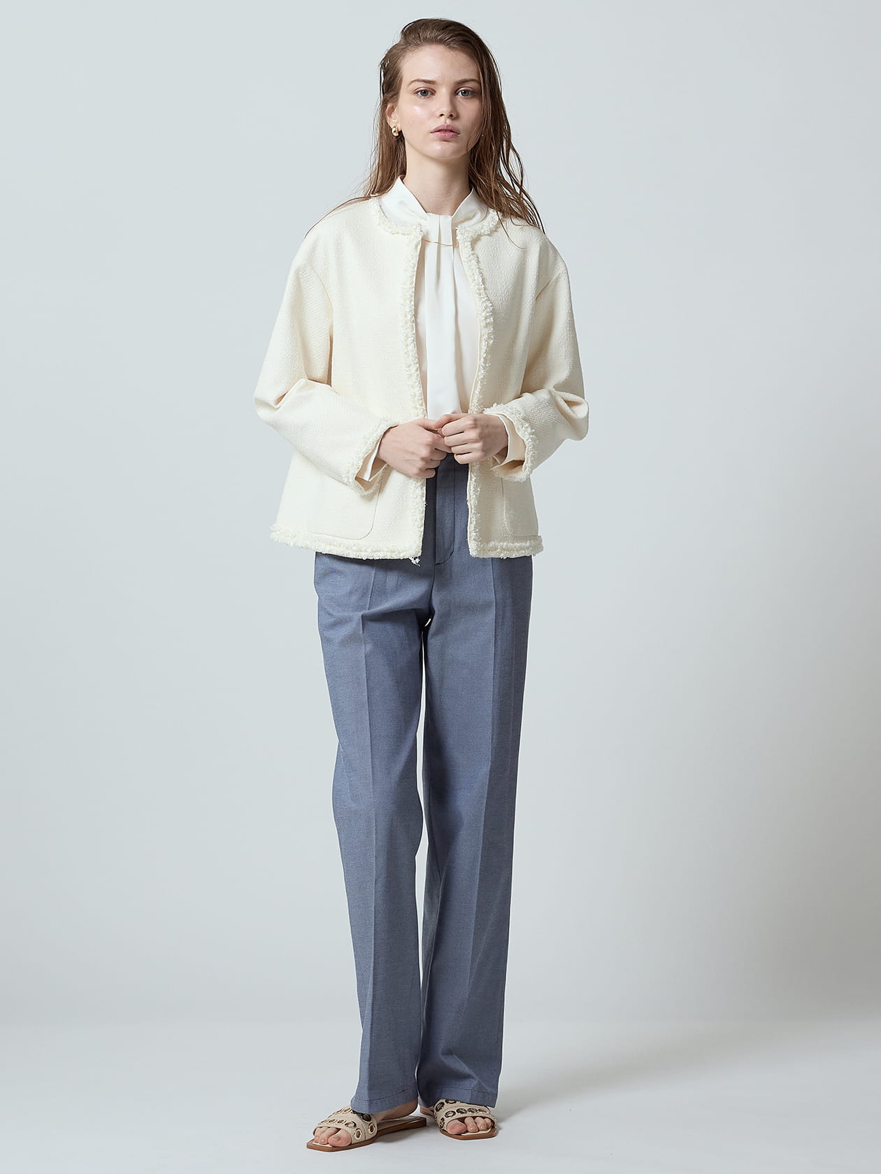 ミックスツィードジャケット