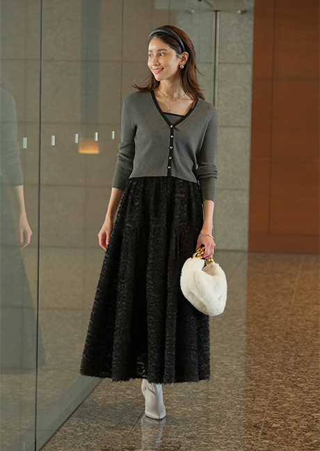 コンパクトVカーデアンサンブル │【公式通販】Arpege story