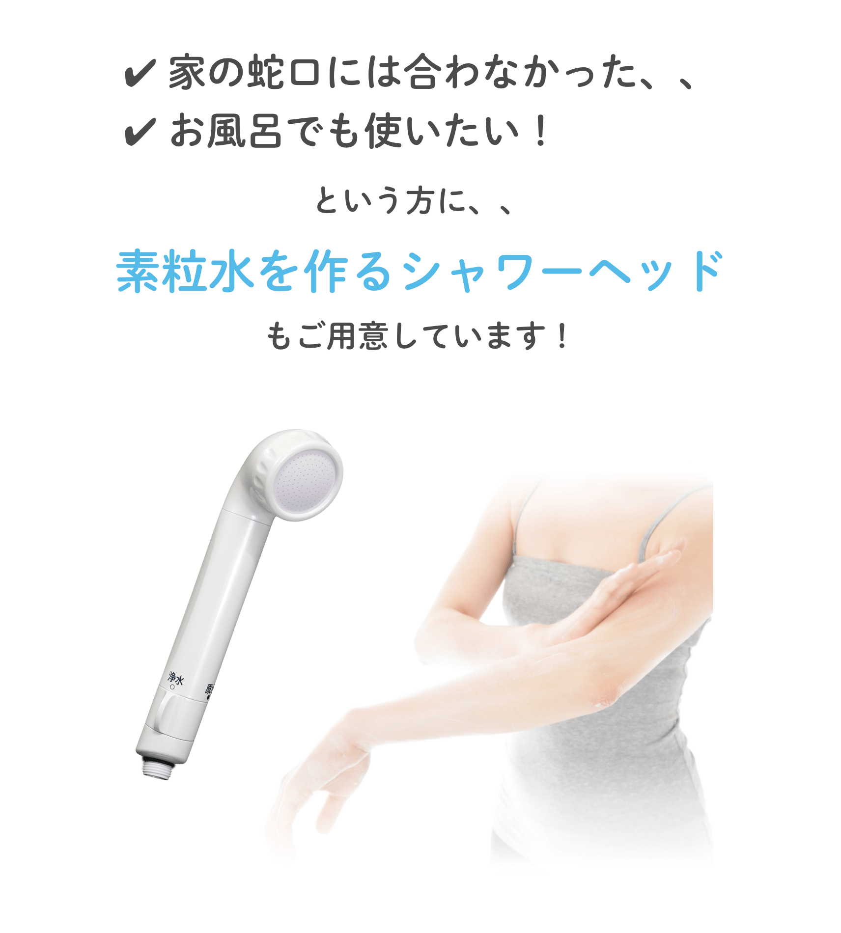 素粒水 シャワーヘッドのみ Therapy Shawer（カートリッジなし） 正規